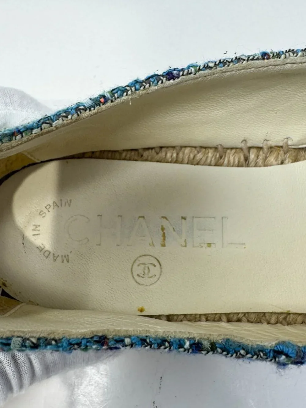 Chanel Espadrilles Blue Tweed